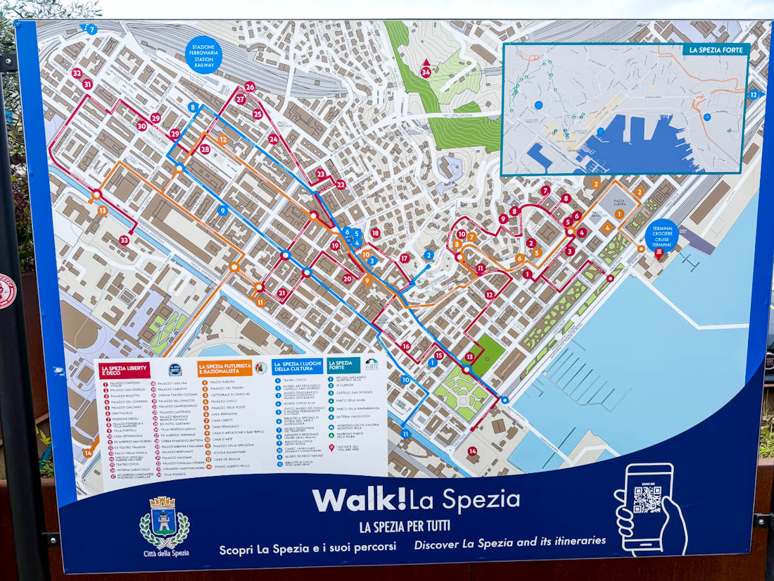 walking map of La Spezia