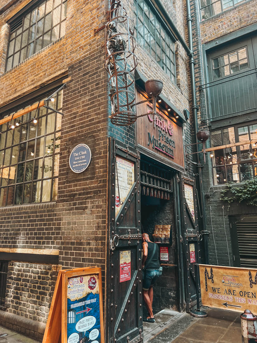 view of the entrance of the Clink Prison London