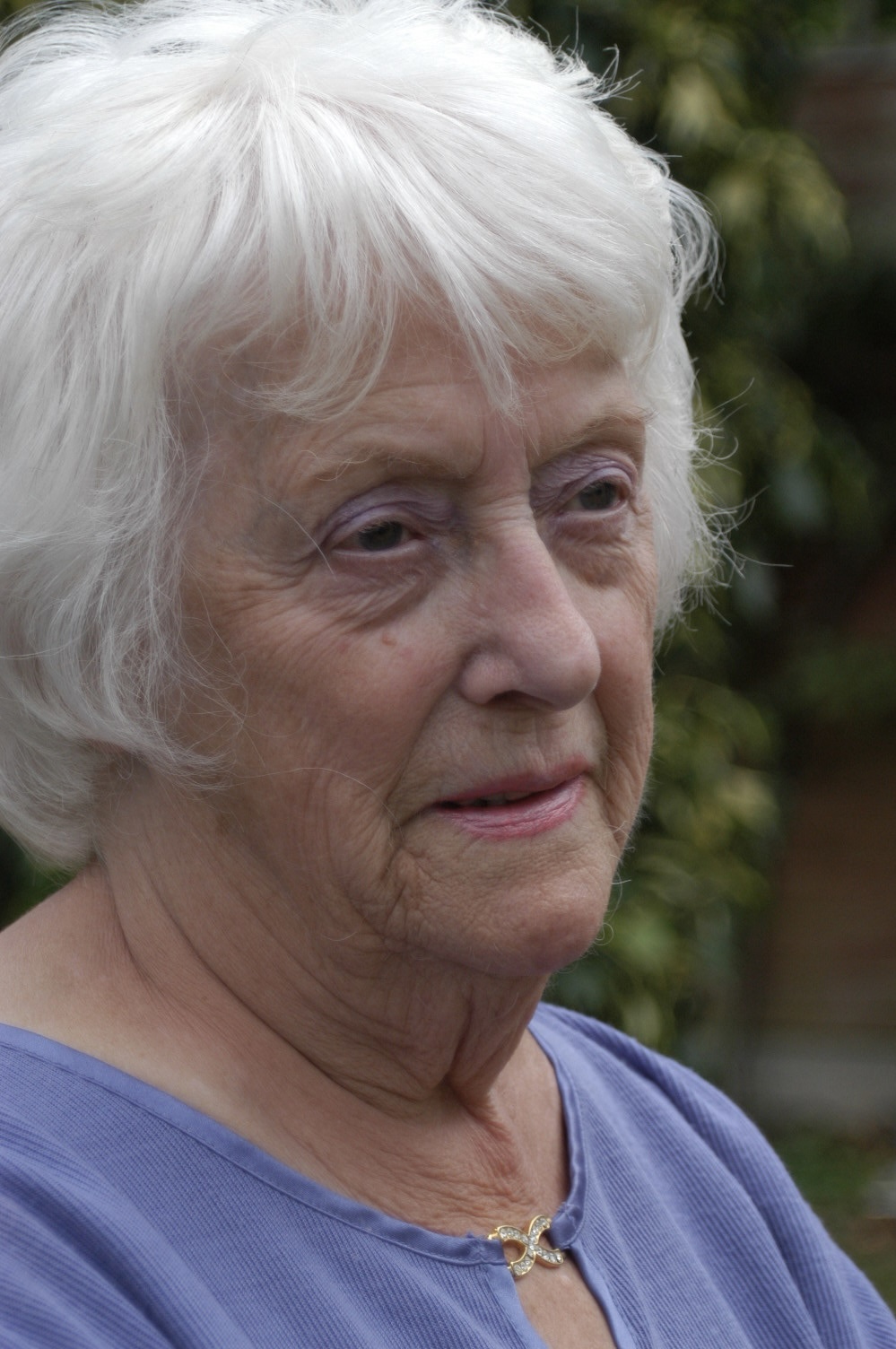 Elderly lady face close up