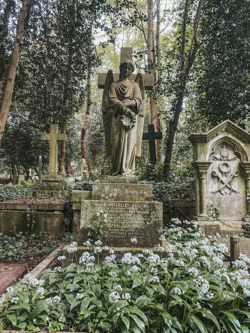 Highgate cemetary Angel Grave