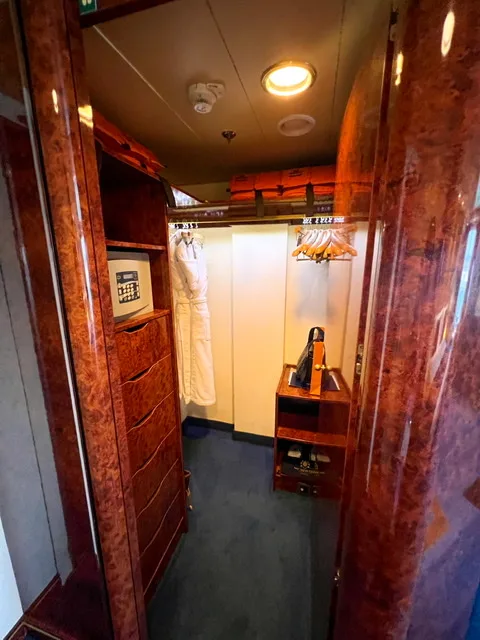 MSC Fantasia Yacht Club Cabin tour wardrobe