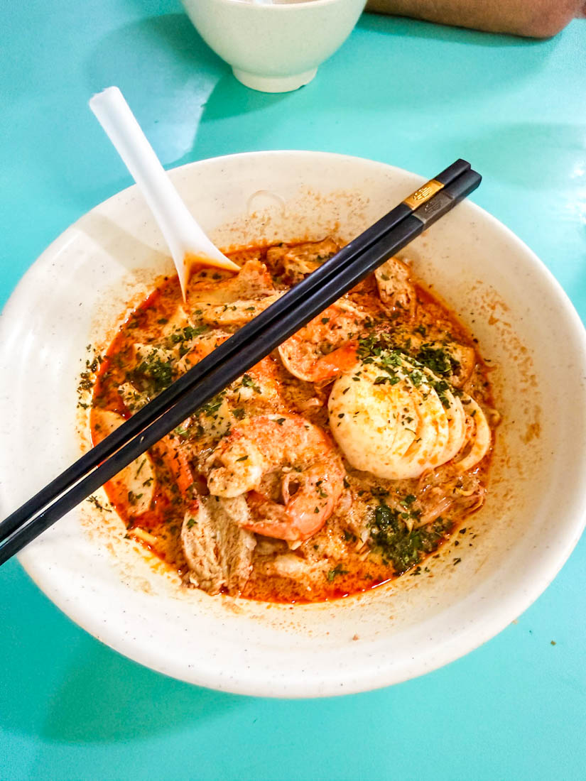 Famous Sungei Road Trishaw Laksa, Singapore hawker stall