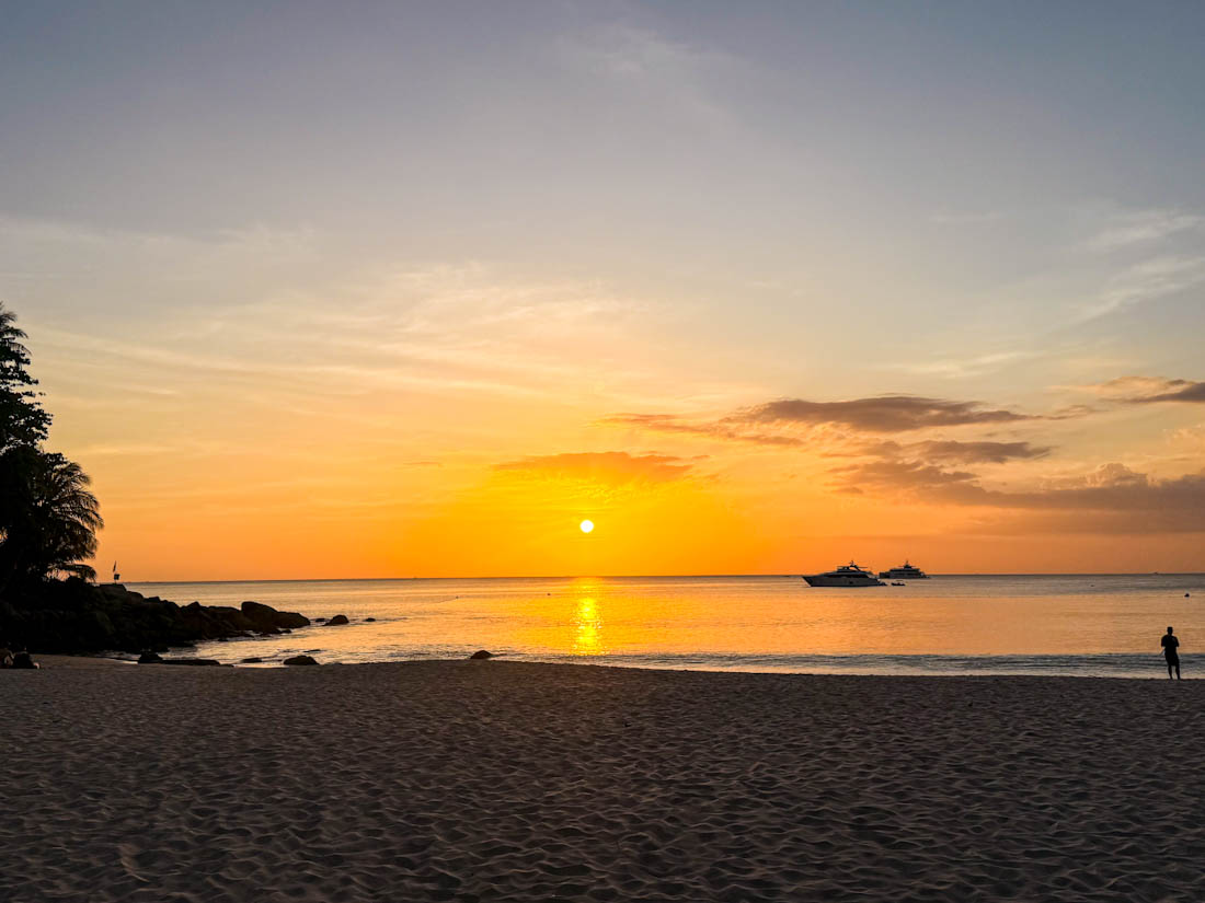 sunset over the Surin beach Phuket