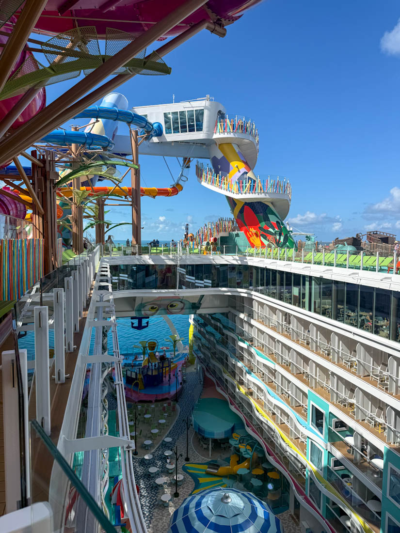 slides view from above star of the seas