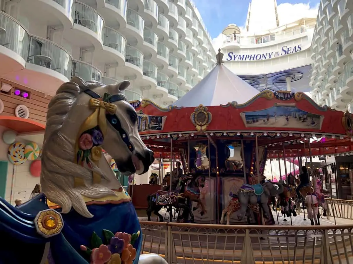 Symphony of the Seas Broadwalk and carousel