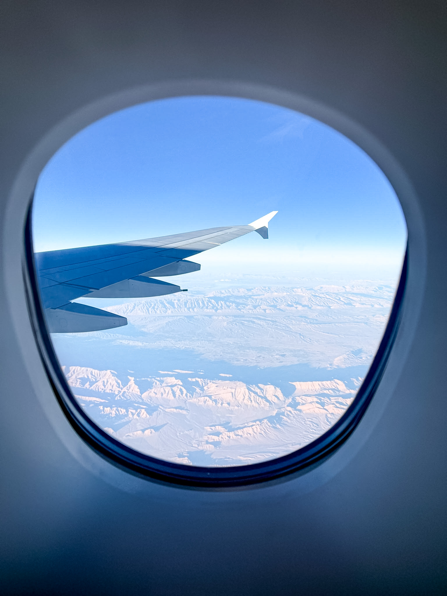 view over spain from plane