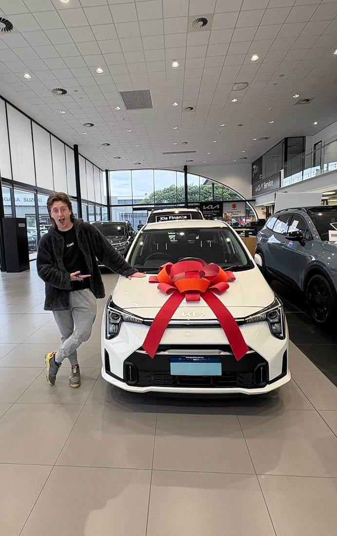 New Kia car in a showroom 